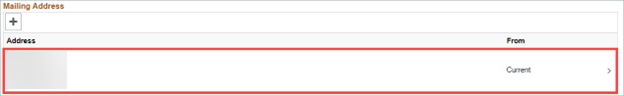 Edit existing address