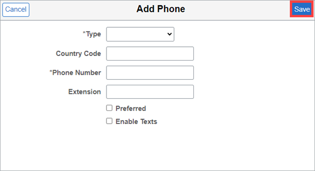Add phone pop-up