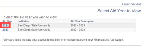 Aid Year